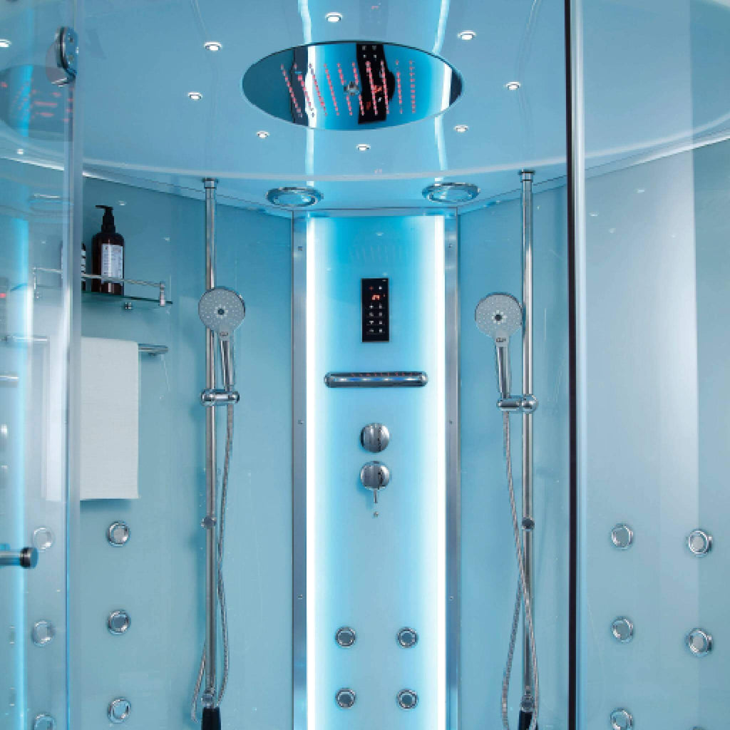 Maya Bath Platinum Comfort Steam Shower with Whirlpool Bathtub [2025 Edition]