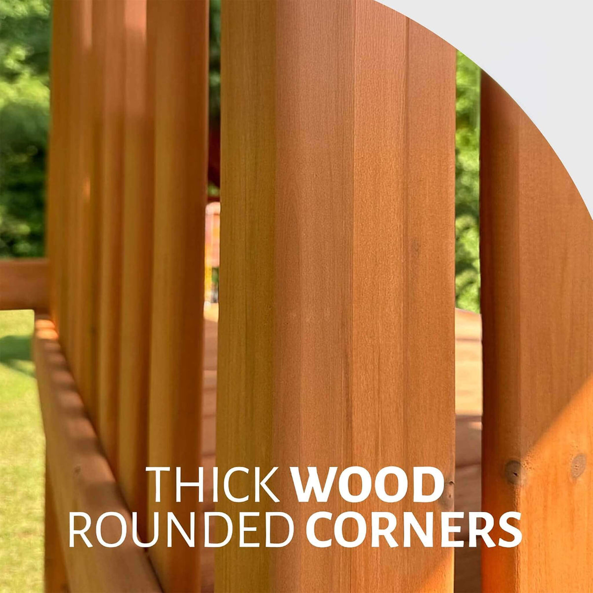 Premium Cedar Wood Swing Set With 3 Play Decks 3 Slides And Monkey Bars