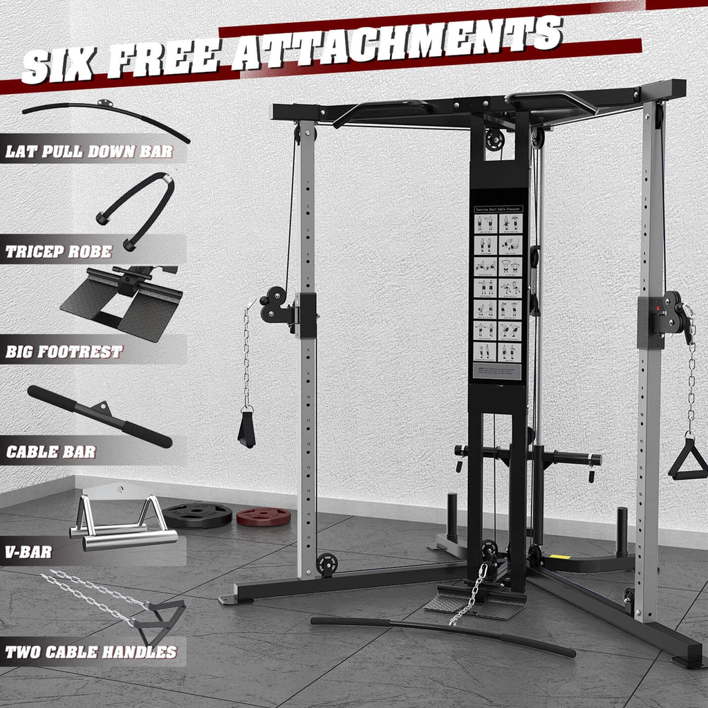 Rovix Premium Home Cable Crossover Full Body Workout Fly Machine, 350LBS.